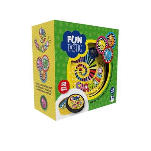 IMAGILAND Chamäleon Kartenspiel – Schnelles Reaktions- & Wahrnehmungs- Spiel mit 52 runden Karten in Metallbox | Farben, Muster & Reflexe | Familienspiel für 2-4 Spieler ab 5 Jahren