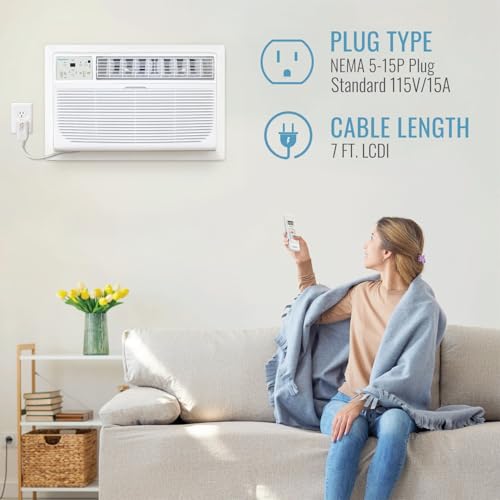 Keystone 12,000 BTU Wall Mounted Air Conditioner with Supplemental Heat and Dehumidifier Function, 230V, Wall AC with Remote for Small and Medium Sized Rooms up to 550 Sq.Ft., Quiet, High Efficiency by Keystone - Image 5