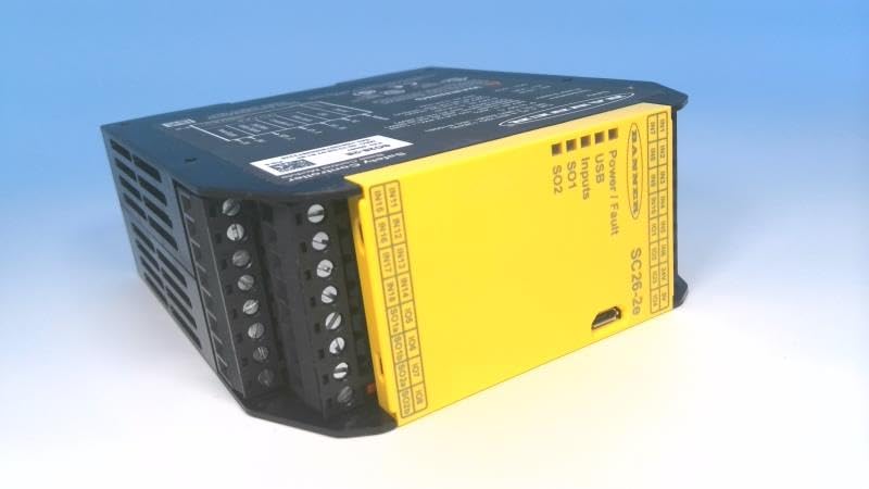 SC26-2E (85067), 140 MA, 2 Pairs of PNP Safety OUTPUTS (.5 AMP Each), 24 VDC, 26 Input, 8 Convertible INPUTS, ETHERNET, NO DIPALY, Non Expandable, Removable Screw TERMINALS, Safety