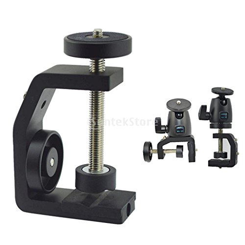 gazechimp Suporte De Câmera C-Clamp Ajustável Com Adaptador De Parafuso De 1/4 De Polegada Para Câme