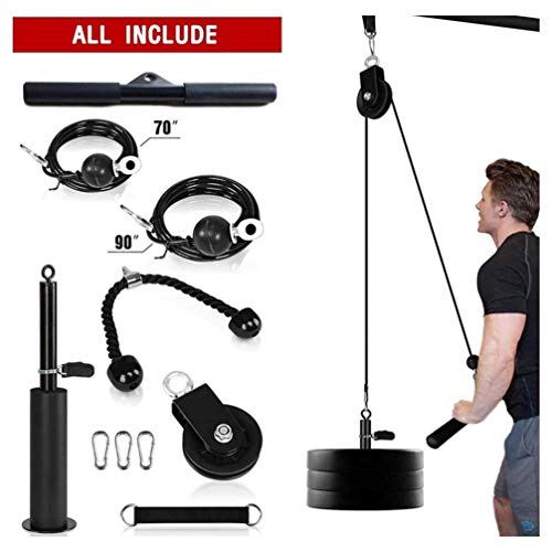 BESPORTBLE Fitness LAT e sistema de polia de elevação para tríceps, puxar para baixo, bíceps, curva,