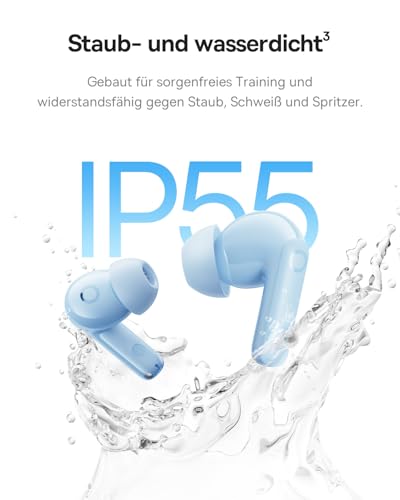 Baseus Baseus EP10 Pro In Ear Kopfhörer Kabellose, Bluetooth Kopfhörer mit -50dB Geräuschunterdrückung, Noise Cancelling Earbuds mit Hi-Res&LDAC, 6-Mic AI Klarer Anruf, IP55, 55H Spielzeit, Bluetooth 6.0 - Funktionsansicht 5 | TV | Video | Foto