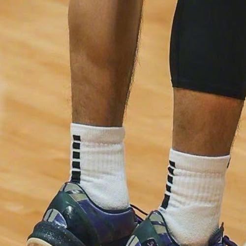 Socks for Fitness, Sports and Casual Outing, Breathable, Machine Washable, High Resilience, Soft, Abrasion-Resistant, Pilling-Resistant, Comfortable - 1 Pack, White4