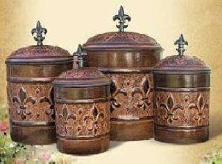 4 Piece Versailles Canister Set with Fresh Seal Covers - coolthings.us