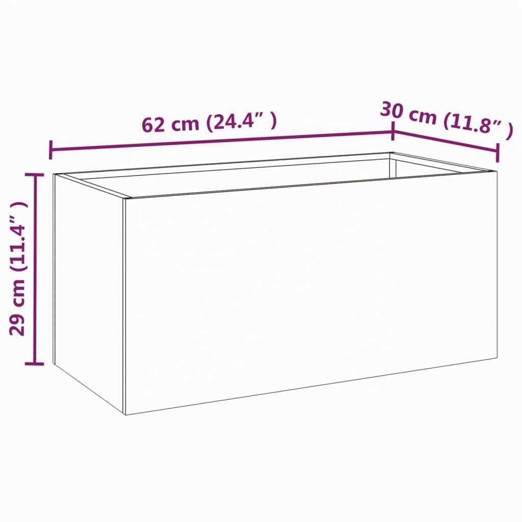 vidaXL Plantenbak 62x30x29 cm cortenstaal