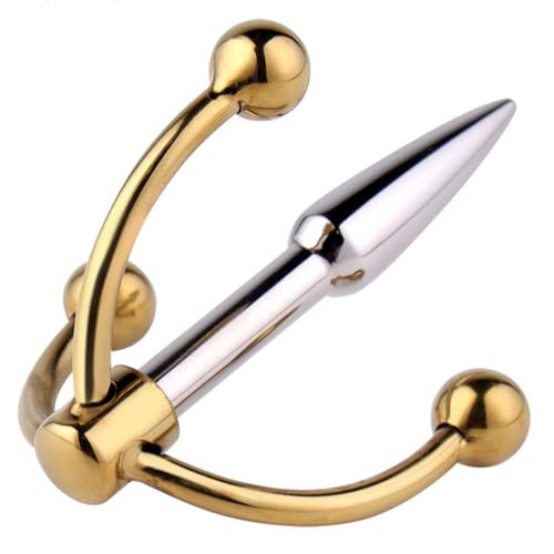 Stainless Steel Metal urethral Probe for Men, 54mm Total Length with Three-jawed Ball retaining Handle