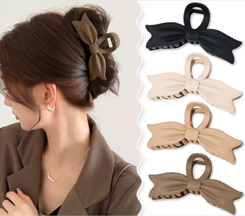 バンスクリップ ヘアクリップ ヘアキャッチ 大きいサイズですシンプルレディース フランスクリップ 大きめ しっかりまとまるリボン結び シンプル 髪飾り 髪留め クリップ 日常 オフィスプレゼント 濃密な髪も使用可能 出掛け 母の日 お風呂 プレゼント女性