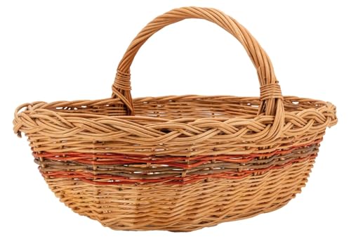 NON DEFINIE Panier Champignons Osier Buff et Retro