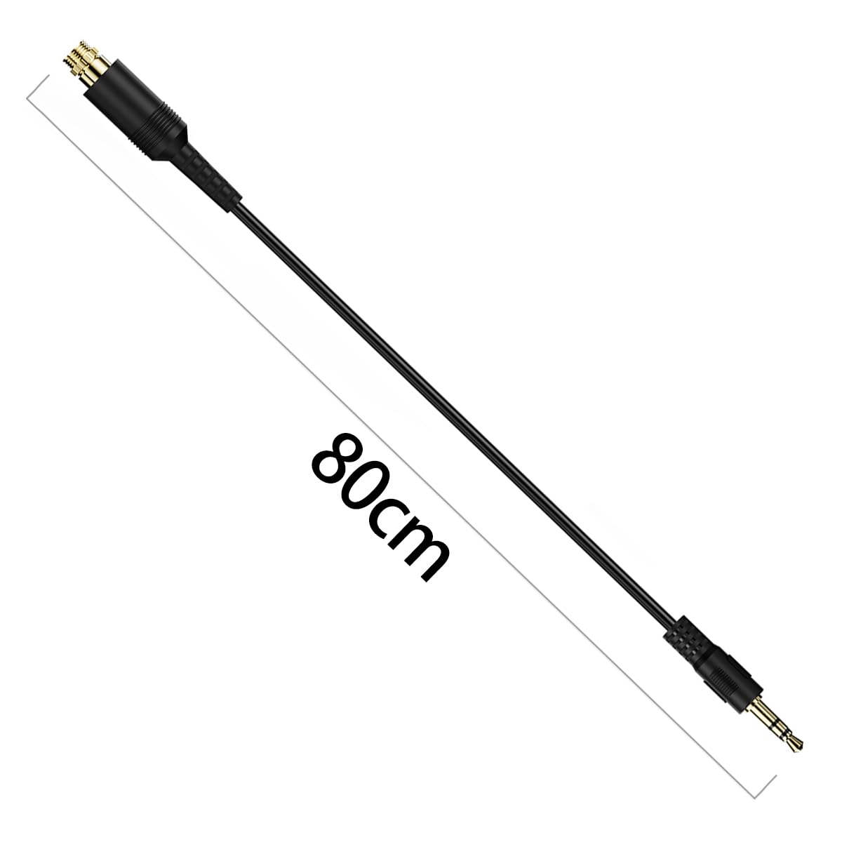 AUX 3,5 mm Stecker auf Buchse Sicherungsmutter Panel Mount Verlängerungskabel Auto Stereo TRS Audio Adapter Konverter Kabel (80 cm)
