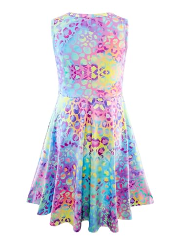 Girls Sleeveless Casual Dress Floral Printed Sundress for Home Party Beach Kindergarten Graduation4