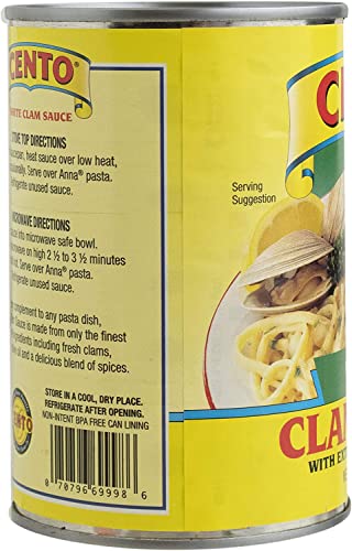 Cento Italian Style White Clam Sauce, 15 Ounce (Pack of 6)