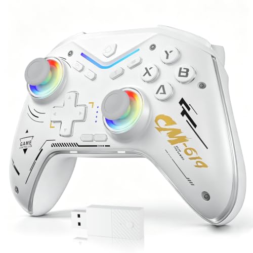 Akalyptra RGB Wireless Controller for X-BOX One/PC, 2.4G Plug and Play Gaming Controller with Hall Effect Joysticks&Triggers, Support Turbo/Remap/3.5mm Audio Jack/Dual Vibration, Compatible with X-BOX One/One S/One X, X-Box Series S/X, PC,Andorid Platforms