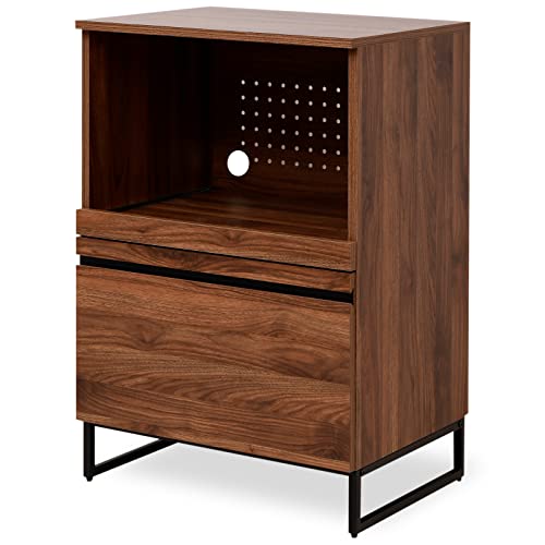 moca company Cloudear キッチンカウンター 幅60 レンジ台 奥行45 ロータイプ コンセント付き レンジボード レンジラック ブラウン