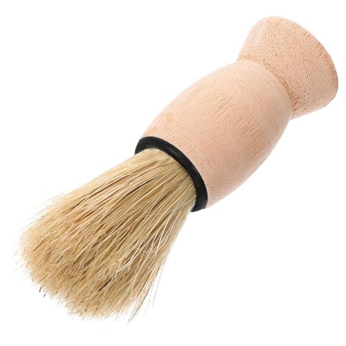 Gogogmee Men Vintage Barber Brush Soft Bristles for Cleanup Durable Grooming Tool for Beard and Hair Trimming for Professional Barber Shops and Personal Use