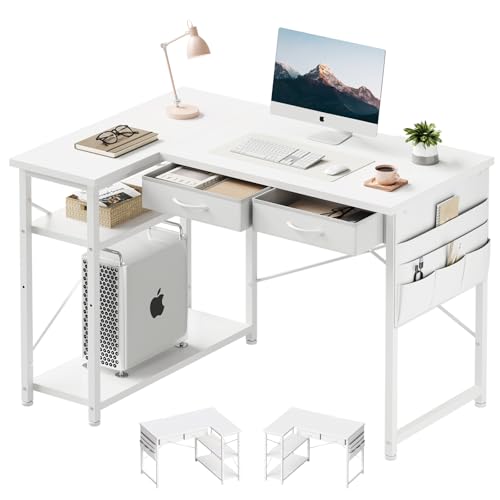 Amazon | Maihail l字デスク机pcデスク パソコンデスク 幅100cm