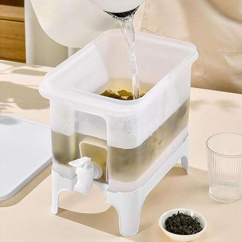 Image of Drink Dispenser Jug with Sealed Lid Juice Container for Water Milk Gathering|Hot /Cold Water Dispensers|Home & Garden