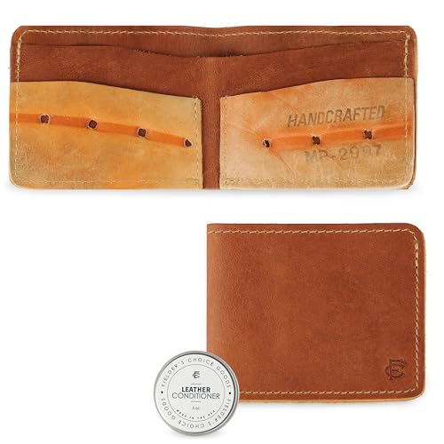 Leather Billfold Wallet - Bifold Handcrafted from Vintage Baseball Gloves by FC Goods