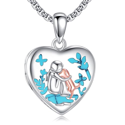 Collier médaillon photo souvenir gravé en acier précieux pour animaux et proches
