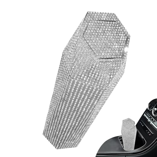 Mini papelera de coche brillante con pedrería ideal para regalar 1