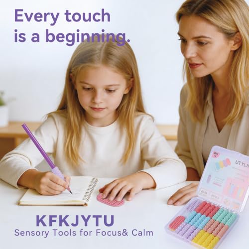28-Pack Sensory Pencil Grips & Fidget Pad - image 4
