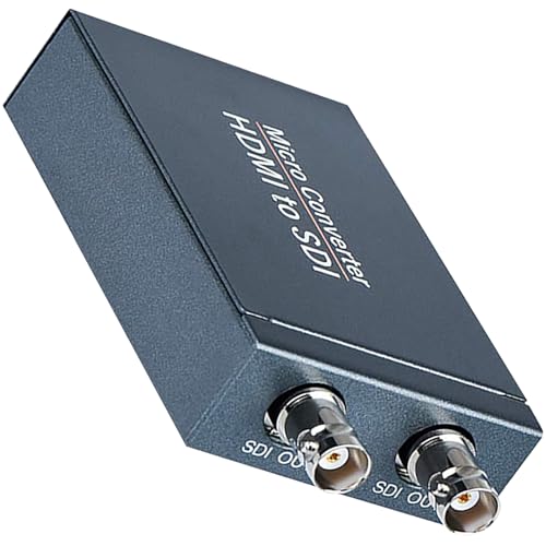 tunghey HDMI to SDI Converter, HDMI in Two SDI Output SD HD 3G-SDI Video Adapter Auto Format Detection Video Converter Stereo Audio Embedder for Camera