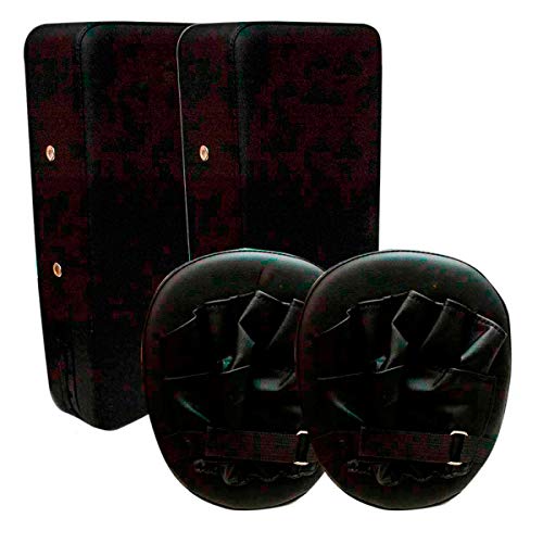 Aparador De Chute + Manopla De Foco Kit Muy Thai Treino