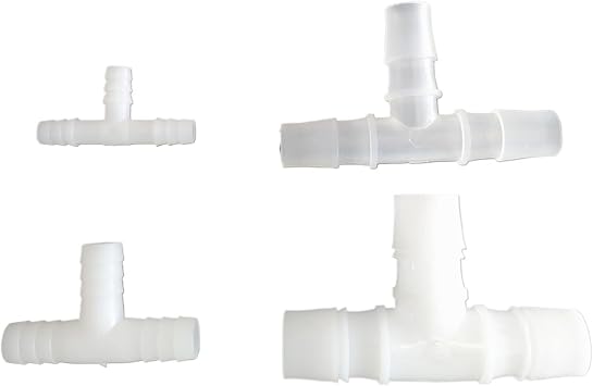 T-type connecting pipe 20pcs 24 Sizes 1.6-25mm T Type Hose Tee Silicone Water Pipe Connectors Aquarium Parts9.5 mm