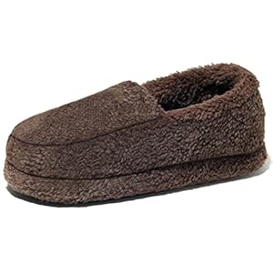 NewDenBer Cozy Memory Foam Slippers for Women and Men Soft Fuzzy Plush Fleece Lined Slip on Indoor House Shoes