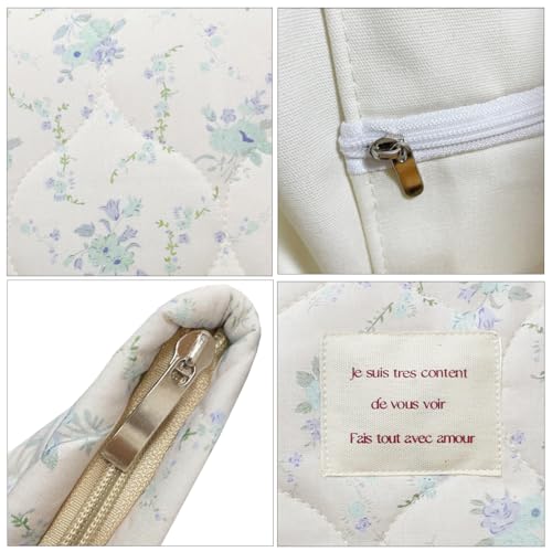 Image of Sunwel Fashion Top Zipper Floral Quilted Bag Small Tote Bag for Women