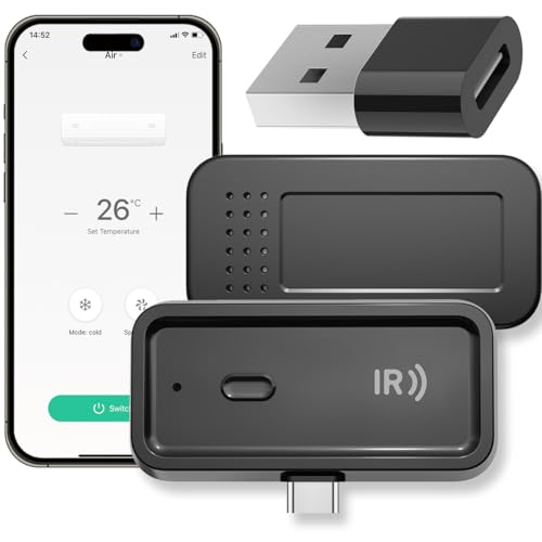 Acmerota Mini Smart Remote Control Universal-Fernbedienung Smart IR Remote Hub mit 2.4GHz Wi-Fi Nur Typ-c, für Smart Home Funktioniert mit Alexa, Google Home