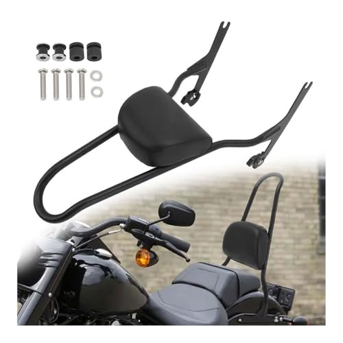 Coussin dossier appui-dos de passager arrière noir pour custom moto Softail 2006+ - 2