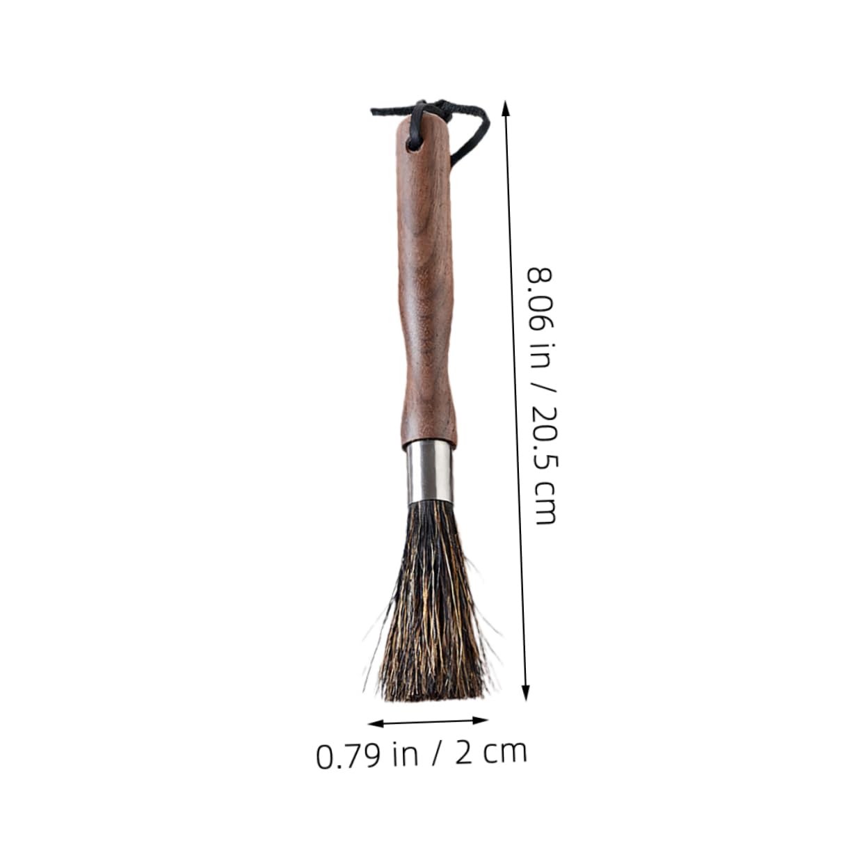 Mipcase Coffee Grinder Brush with Walnut Handle Natural Bristle Cleaning Tool for Espresso Machines Coffee Makers Essential Kitchen Accessory for Home Commercial Use