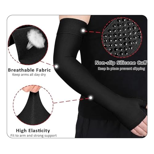 Arm Compression Sleeve for Men & Women - 20-30 mmHg Graduated Compression, Full Arm Support for Pain Relief, Swelling, Edema & Post-Surgery Recovery - Image 4