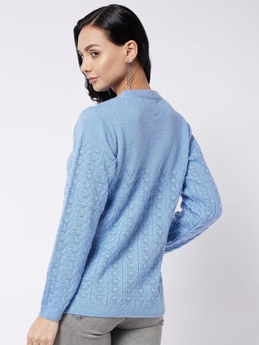 Image of Modeve Self Design Round Neck Casual Women Sweater||Winterwear||