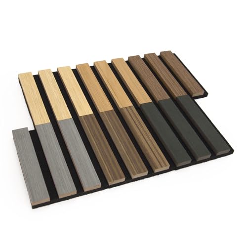 Image of Art3d 6 x 4.7 in Soundproof Wood Texture Wall Panel, Sample Pack - 6 Colors