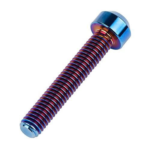 Image of Titanium Torx Square Head M6 x 10 15 20 25 30 35 40 45 50 60 65 70 80mm Screw Pack of 5 (Burn Blue, M6x35mm)