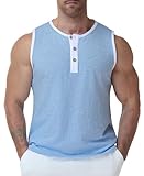 Susclude Mens Workout Tank Tops Sleeveless Tee Shirts Men Muscle Gym Acid Wash Shirts Summer Track Running Loose Fit Tee Blue