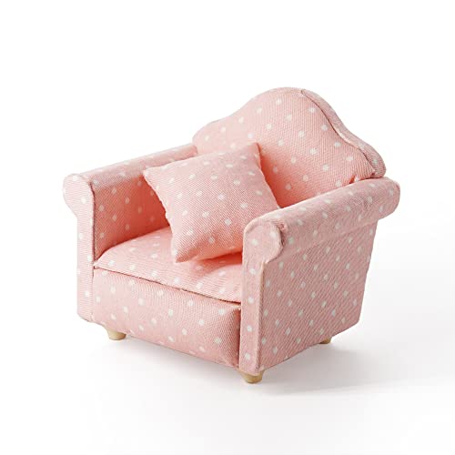 Odoria 1/12 Cadeira de Braços Miniatura Recliner Móveis para Casa de Bonecas Acessórios, Pontos