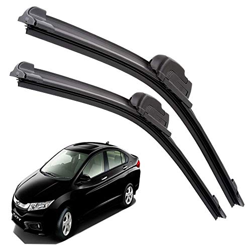 Image of Euro Care Windshield Car Wiper Blades Compatibility With City i-VTEC (Model : 2014-2017) - Set of 2Pc (D-24,P-14)
