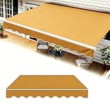 Telo Per Tende Da Sole Manuale 2.0m 2.5m 3.0m 3.6m 5m, Tessuto Di Ricambio Per Tende Da Sole Da Giardino Esterno, Tettoia Di Ricambio Retrattile Per Balcone(J,13x6.6FT/400x200cm)