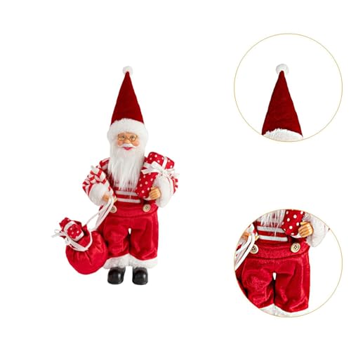 Figurine Père Noël et poupée de collection pour déco de table salon - 3