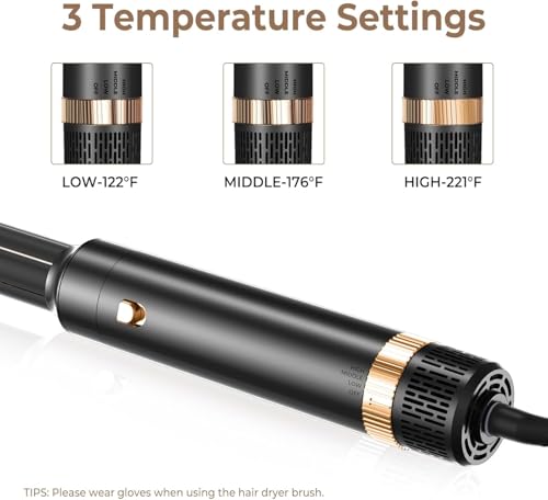 Hairstyler 5 in 1 Set, Air styler, Magic Styler, Negativ Lonen Haarstyler mit Lockenstab automatisch, Air Styler Thermal Brush Haartrockner