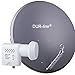 Produktbild DUR-line 24 Teilnehmer Unicable-Set - Qualitäts-Alu-Satelliten-Komplettanlage - Select 85cm/90cm Spiegel/Schüssel Anthrazit + Unicable LNB(UK 124) - für 24 Receiver/TV [Neuste Technik, DVB-S2, 4K, 3D]