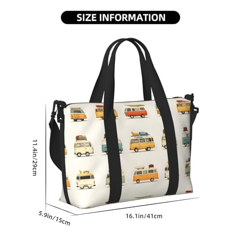Cartoon Travel Car Print Travel Duffle Bags for Women, Personal Item Overnight Weekender Sport Carry On Gym Bag for Men Women2