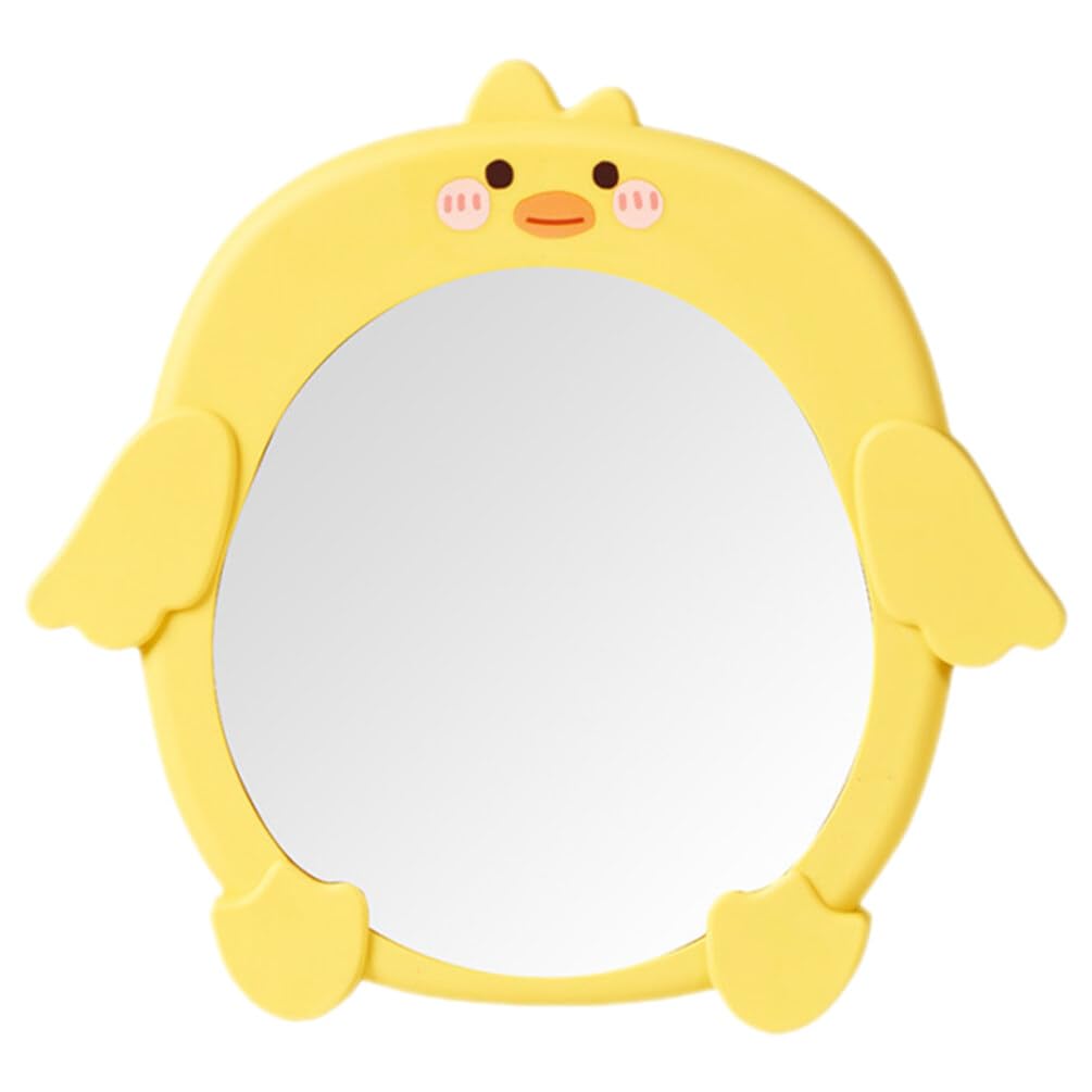 Mipcase Table Mirrors Mirror Table Girl Mirror Makeup Silver Mirror Desk Mirror Make up Mirror for Vanity mask Wallet Girl Little Yellow Duck Hanging Mirror Portable