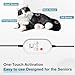 Chongker Interactive Companion Robot Cat Pets, Handmade Weighted Stuffed Animals, Cat Plush Toy with Voice Response, Realistic Heartbeat and Purring, Black Cat