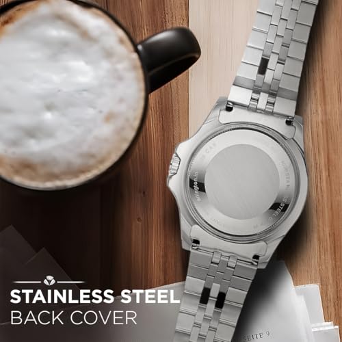 Image of Carlington Meridian Series Analog Men Wrist Watches with Stainless Steel Chain Strap & Date Display | Fashion Watches for Gents | CT - 4030