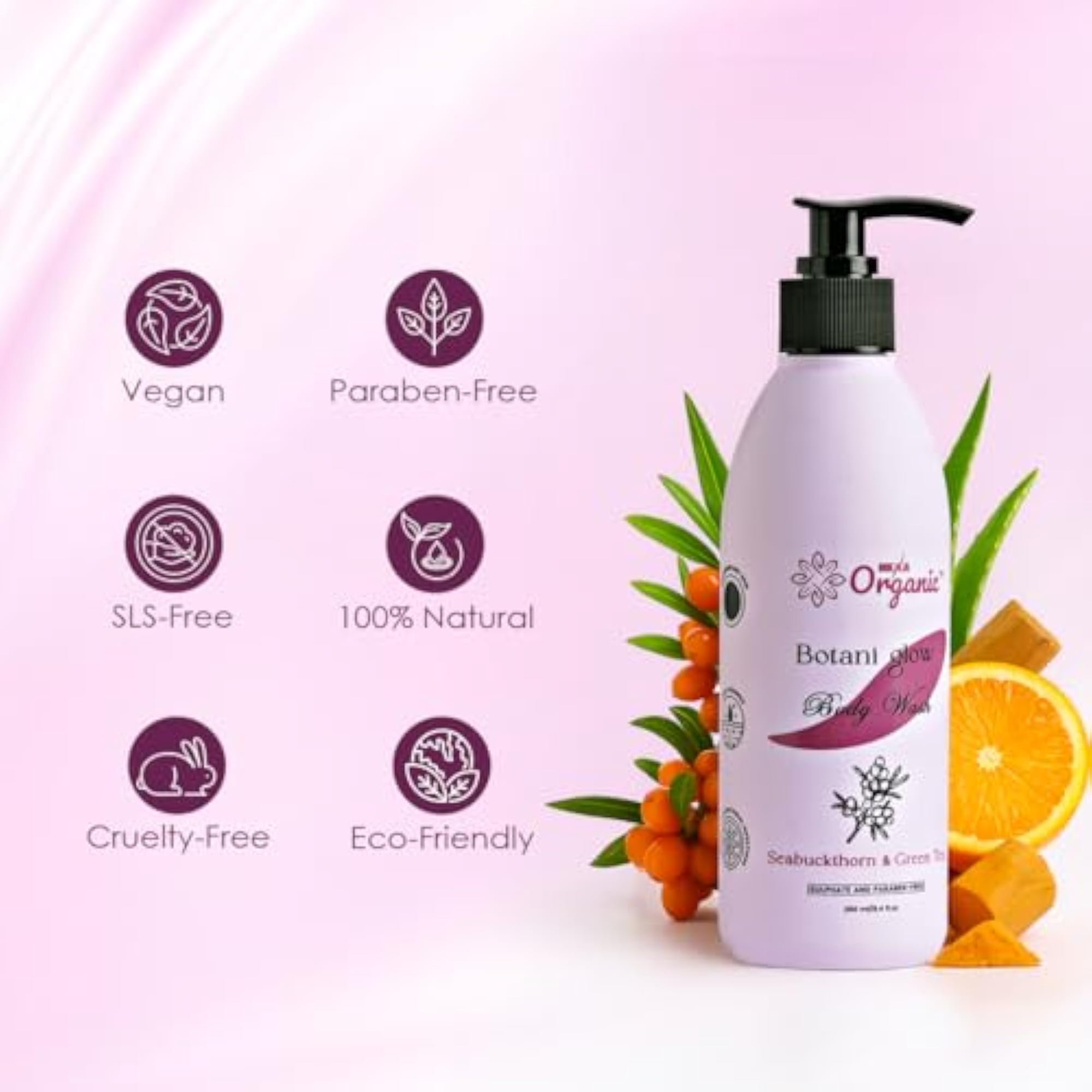 Botani Glow Body Wash with Seabuckthorn, 250ml