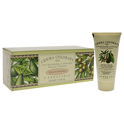 L’Erbolario getönte Tagescreme Macadamia und Avocado-Nuanced Mandel No. 1, 1er Pack (1 x 50 ml)