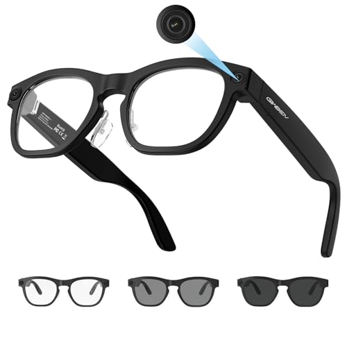 AI Smart Glasses with Camera, 8MP HD Camera Glasses, 1080P Video & Photo Recording Glasses with...